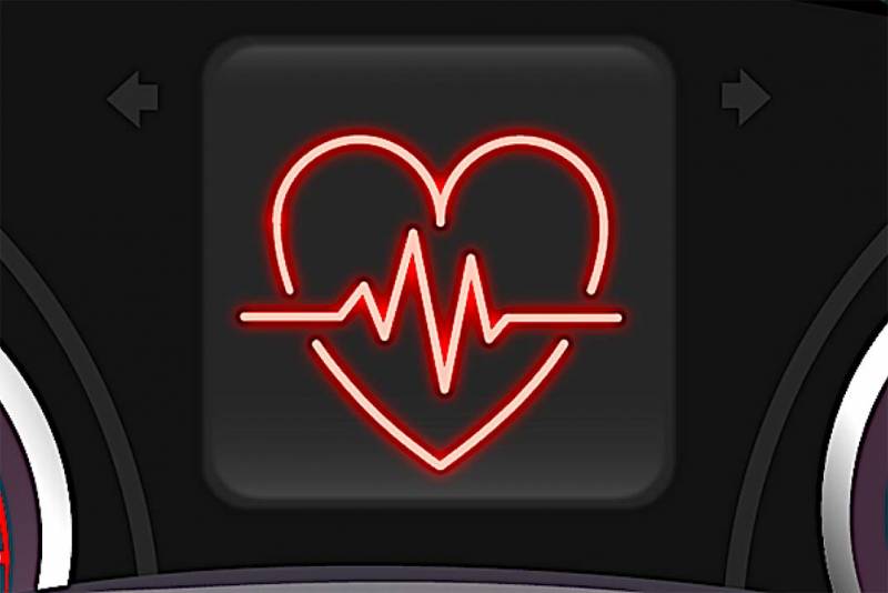 Illustration of heart and heartbeat pulse line.